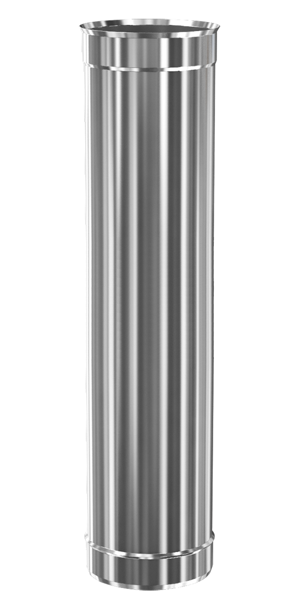 Труба дымоходная CORAX d.140 мм, L-1000 мм (inox 304)